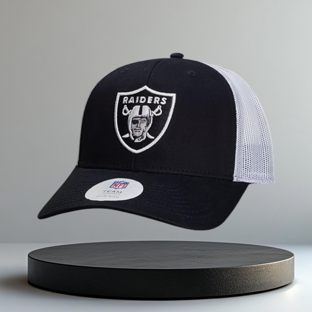 Raiders Black and White Cap